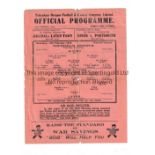 TOTTENHAM HOTSPUR Single sheet home programme FL South match v. Luton Town 12/2/1944, heavily folded