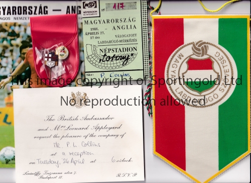 HUNGARY V ENGLAND 1988 A VIP collection including a programme, FA Media information joint issue