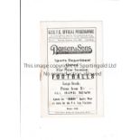 CREWE ALEXANDRA Home programme v Darlington 16/11/1935. Score, scorers and attendance inserted