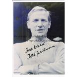 BERT TRAUTMAN AUTOGRAPH A signed reprinted 7" X 5" B/W head and shoulder photo. Good