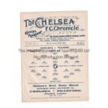 CHELSEA Home programme single sheet v Fulham London Professional Fund 27/10/1919. Ex Bound Volume.