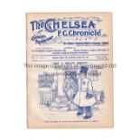 CHELSEA Home programme v Bolton Wanderers 2/10/1909. Also covers London League v Millwall 4/10/1909.