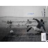 JOHN HUGHES Autographed B/W 16 x 12 photos showing Hughes scoring two goals from the penalty spot