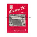 NEUTRAL AT ARSENAL Programme for Islington v Colchester 2/1/1950 Sun Shield match, slight horizontal