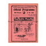 TOTTENHAM HOTSPUR Home programme v Cardiff City 27/12/1930 London Combination, ex-binder.