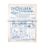 CHELSEA Home programme v Sunderland 21/10/1922. Ex Bound Volume. Generally good