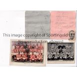 STOKE CITY AUTOGRAPHS 1930'S Two mounted album sheets with 30 autographs including Stan Matthews,