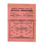 ARSENAL Single sheet home programme v Chelsea 9/3/1946 FL South, Folded in four and paper