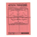 TOTTENHAM HOTSPUR V ARSENAL 1937 Single sheet programme for the London Combination match at