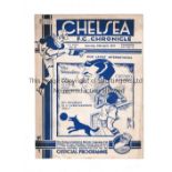 CHELSEA V ARSENAL 1937 Programme for the League match at Chelsea 24/4/1937, very slightly creased.