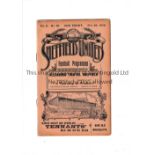 ARSENAL Away programme v Sheffield United 29/2/1908, ex-binder professionally repaired and
