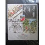 GEORGE BEST AUTOGRAPH A 27" X 21" mount containing a limited print number 48 of 350 "El Beatle"