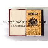 WISDEN 1938 Cricketers’ Almanack, 1938 limp cloth, rebound in brown boards, with original covers,