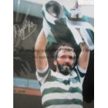 CELTIC Eight, 6 B/W and 2 colour autographed 16 x 12 photos of former players McGrain, Chalmers,