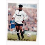 FOOTBALL PRESS PHOTOS 1990'S Over 80 colour photos with stamps on the reverse featuring English