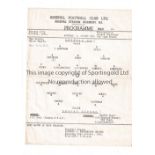 ARSENAL Single sheet home programme for the Met. Lge. Cup tie v Oxford City 17/10/1961, very