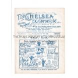 CHELSEA Home programme v Newcastle United 13/9/1919. Not ex Bound Volume. No writing. Generally good