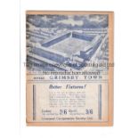 EVERTON Home programme v Grimsby Town 31/8/1938. No writing. Generally good