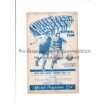 ARSENAL Programme for the away London Combination match v Queen's Park Rangers 16/10/1937,