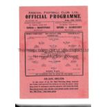 ARSENAL Single sheet home programme v West Ham United 21/10/1944 Football League South, folded in