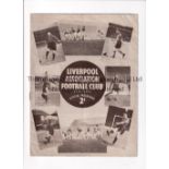 LIVERPOOL v CHELSEA 1938/39 Liverpool v Chelsea (Volume 1 Number 1 New Series) official programme (