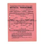 TOTTENHAM HOTSPUR Single sheet home programme v Aldershot 3/10/1942, very slightly creased, 2