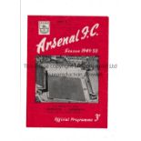 NEUTRAL AT ARSENAL Programme for Islington v Edmonton 25/4/1950 AG Bower Cup Final, slight