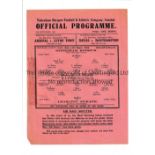 TOTTENHAM HOTSPUR Single sheet home programme v Charlton Ah. 12/9/1942, small tape on the reverse