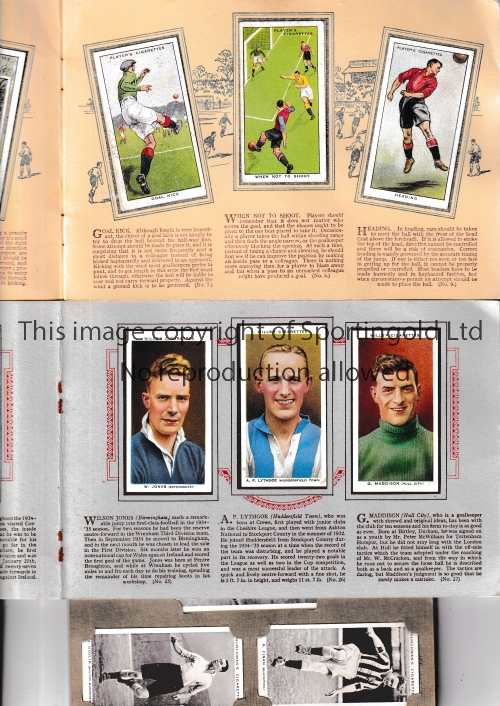 FOOTBALL CIGARETTE CARD ALBUMS Three card albums: Hints on Association Football by Players,
