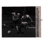 ARSENAL V TOTTENHAM HOTSPUR Two B/W action Press photos at Highbury: 9" X 7" Paul Price and