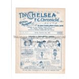CHELSEA Home programme v Clapton Orient 22/9/1919 London Challenge Cup 1st Round. Ex Bound Volume.