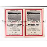 WORKINGTON Two home programmes for FA Cup ties in season 1964/5 v Rochdale very slightly creased and