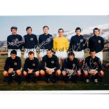 SCOTLAND Autographed 12 x 8 colour photo showing the team selected for a European Championship