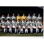 CELTIC Autographed 12 x 8 colour photo showing the 1981 First Division winners posing with their