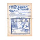 CHELSEA Home programme v Tottenham Hotspur FA Cup 2nd Round 5/2/1910. Ex Bound Volume. Generally