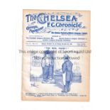 CHELSEA Home programme v Everton 6/11/1909. Also covers London Challenge Cup Semi Final Queen's Park