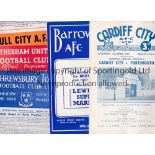 FOOTBALL PROGRAMMES Over 40 programmes including 31 X 1960's. Cardiff v Portsmouth 52/3 with