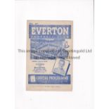 EVERTON RES. V BLACKPOOL RES / PINCHBECK AUTOGRAPH Programme for the Central League match at Everton