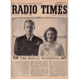 RADIO TIMES ROYAL WEDDING Radio Times dated 14/11/1947 covering the Royal Wedding of Princess