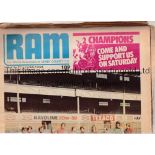 DERBY COUNTY V CARLISLE UNITED 1975 Ram newspaper issue programme for the last match that Carlisle