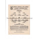 AT ARSENAL / WIMBLEDON V WALTHAMSTOW AVE. 1952 Single card programme for the FA Amateur Cup tie at