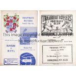 TRANMERE ROVERS Two home Reserve team programmes v Rhyl in the Cheshire League 67/8 and 68/9. Good