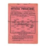 TOTTENHAM HOTSPUR Single sheet home programme v Arsenal 7/11/1942, slightly creased score and team