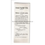 ARSENAL Report of Directors and Statement of Accounts 29/7/1935 when Arsenal completed a hat-trick