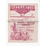 NORTHAMPTON TOWN V WREXHAM 1960 LEAGUE CUP Programme for the first season League Cup tie at