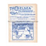 CHELSEA Home programme v Tottenham Hotspur 18/12/1909. Ex Bound Volume. Generally good