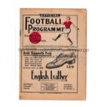 LIVERPOOL Home programme v Derby County 31/3/1934 . Also covers Everton Reserves v Stoke City