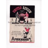 MANCHESTER UNITED Programme for the home FA Cup tie v. Nottingham Forest 25/1/1947, minor paper loss