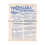 CHELSEA V ARSENAL 1912 Joint issue programme for the South Eastern League 25/3/1912 and Chelsea v