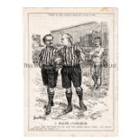 PUNCH FOOTBALL CARTOON A supplement to Punch Magazine 14/10/1908 showing Liberal Prime Minister